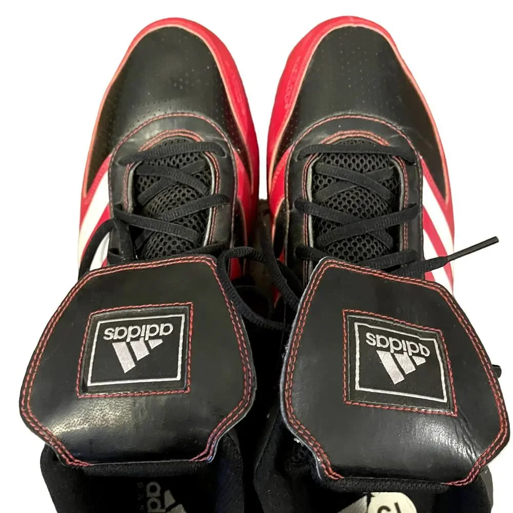 Adidas Baseball Cleats Black and Red Size Men's 15 - Picture 6 of 9